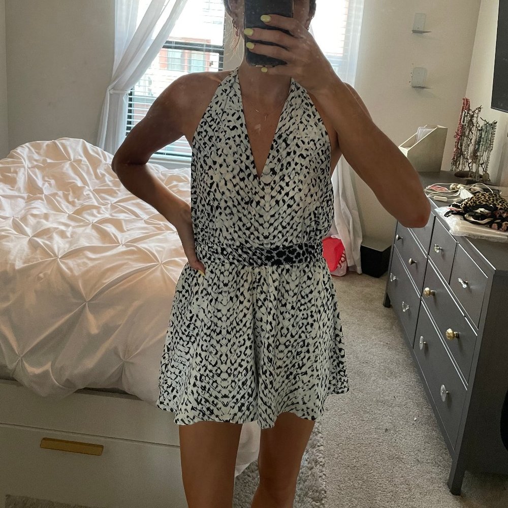 Leith halter/open back romper